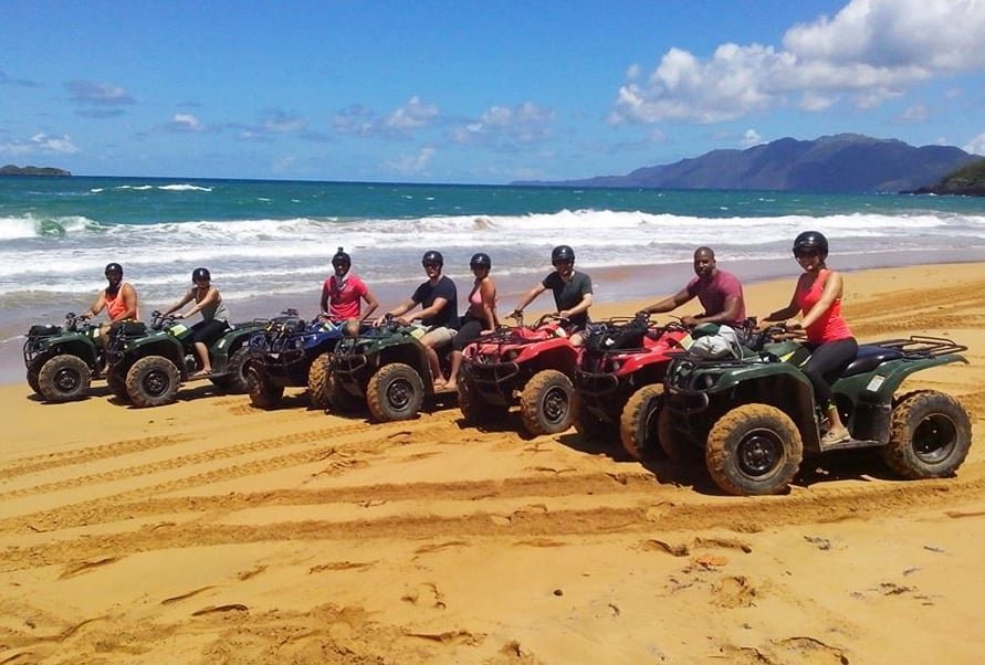 ATV Four Wheels Tour to Playa Rincon Samana Dominican Republic.
