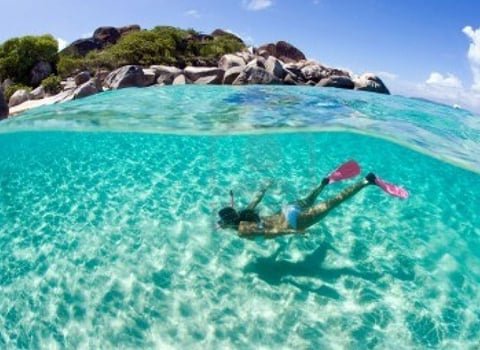 Snorkeling Tour at Playa Fronton in Samana Dominican Republic.