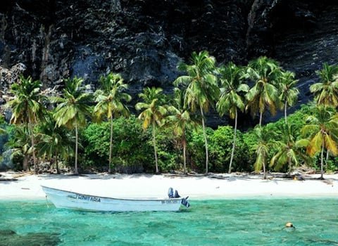 Playa Fronton Tour from Samana Town in Dominican Republic.